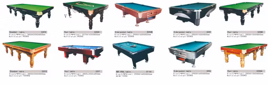Venta caliente Precio barato Classic American Carom Billar Mesa de billar para la venta