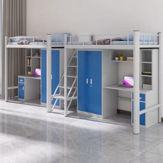 Muebles de acero de la litera del dormitorio doble del marco de las piezas de metal